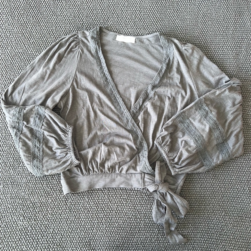 Lucky Brand Wrap Blouse